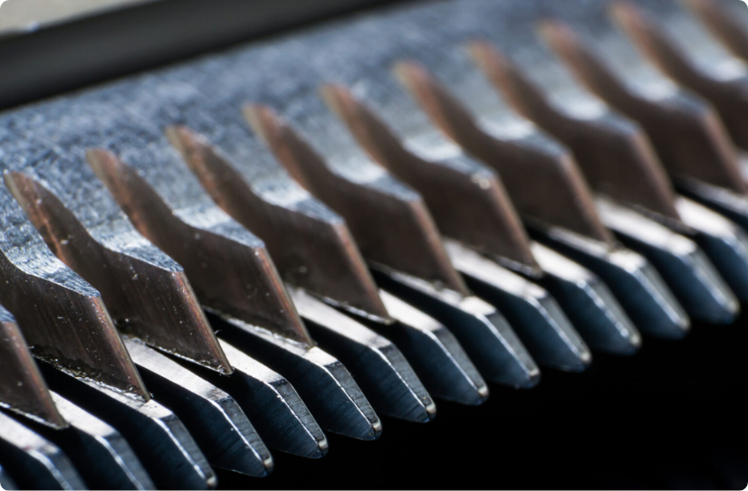 Clipper blades that have been sharpened